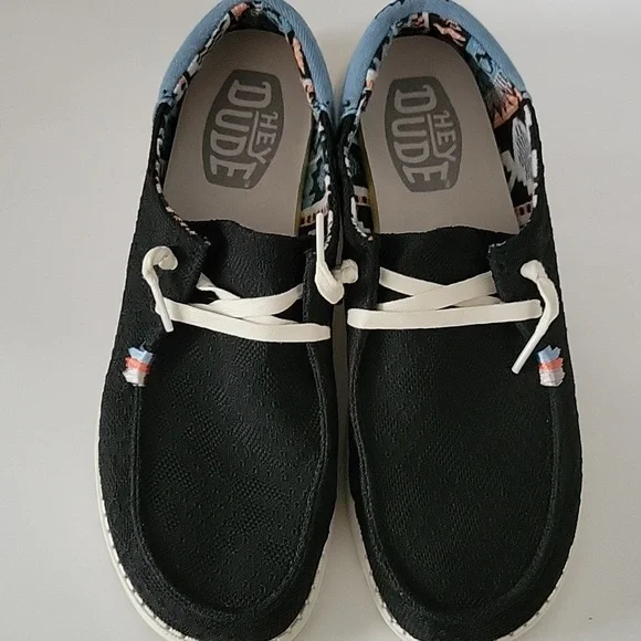 Hey Dude Wendy Boho Black Womens Shoe Sz 11 - Picture 3 of 10